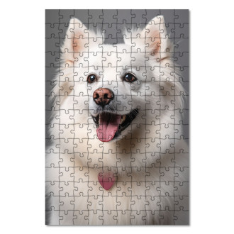 Drevené puzzle Americký eskimácky pes realistic