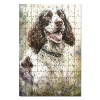 Drevené puzzle Anglický špringeršpaniel akvarel