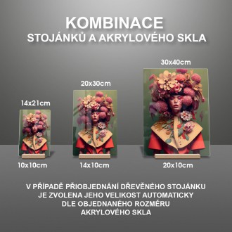 Akrylové sklo Móda - kvetinový klobúk