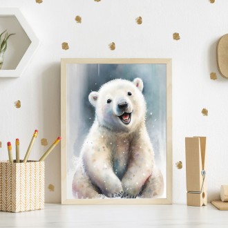 Akvarelový ľadový medveď