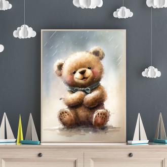 Akvarelový medvedík