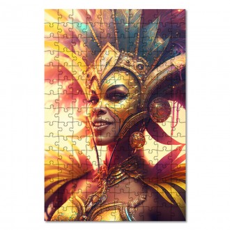 Dřevěné puzzle Brazilská karnevalová tanečnice 4