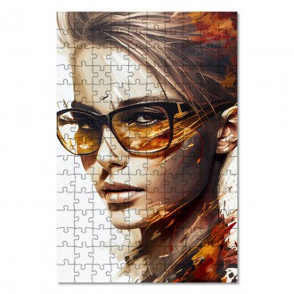 Drevené puzzle Portrét ženy