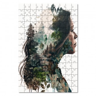 Dřevěné puzzle Duší v lese 1