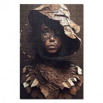 Dřevěné puzzle Žena ze dřeva