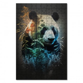 Drevené puzzle Panda