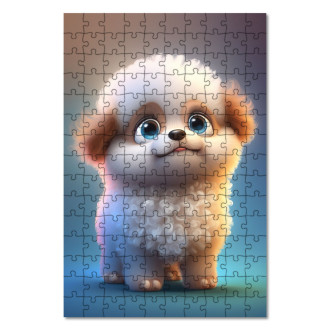 Drevené puzzle Roztomilý psík