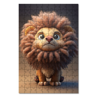 Drevené puzzle Animovaný levíček