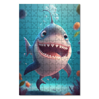 Drevené puzzle Roztomilý žralok