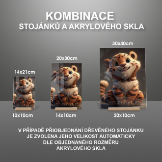 Akrylové sklo Roztomilý animovaný tiger 2