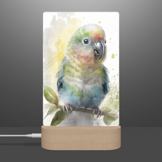 Lampa Akvarelový papagáj