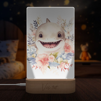 Lampa Mláďa žraloka v kvetoch