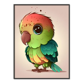 Kreslený papagáj