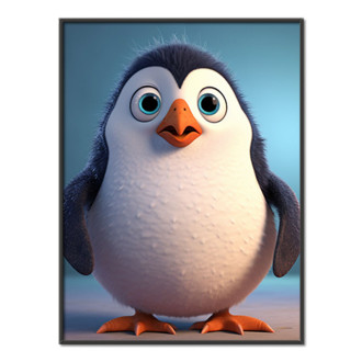 Roztomilý animovaný tučniak 1